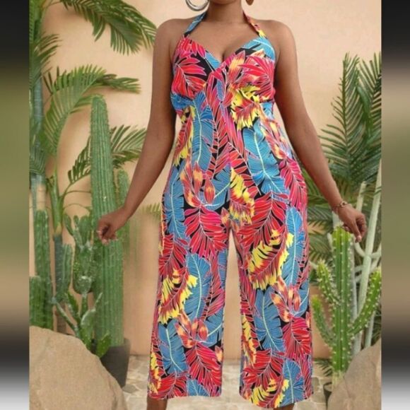 Tropical Jumpsuit size 4Xl - Picture 4 of 6